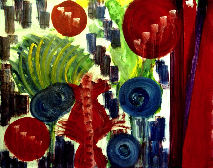 Zeit und Raum, Öl auf Leinwand