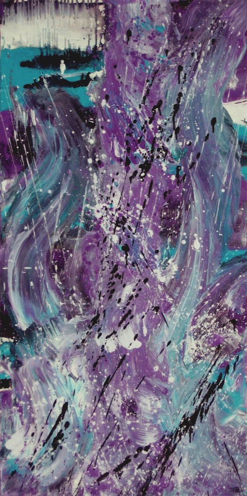 Lonely little Boy, Öl auf Leinwand