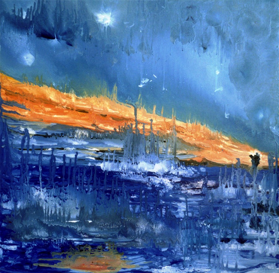 Inspiration, Öl auf Holz.