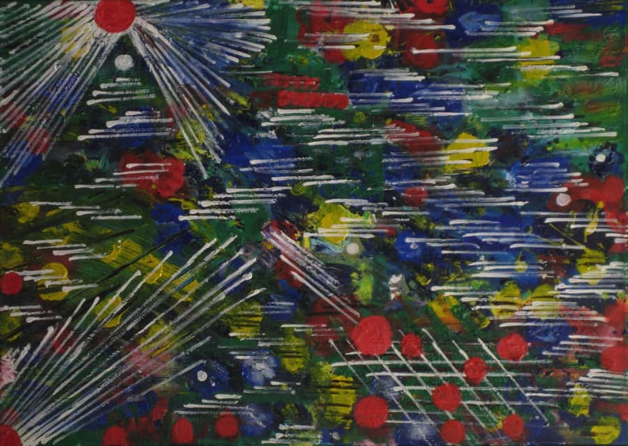 Happy Day, Öl/Acryl auf Leinwand.