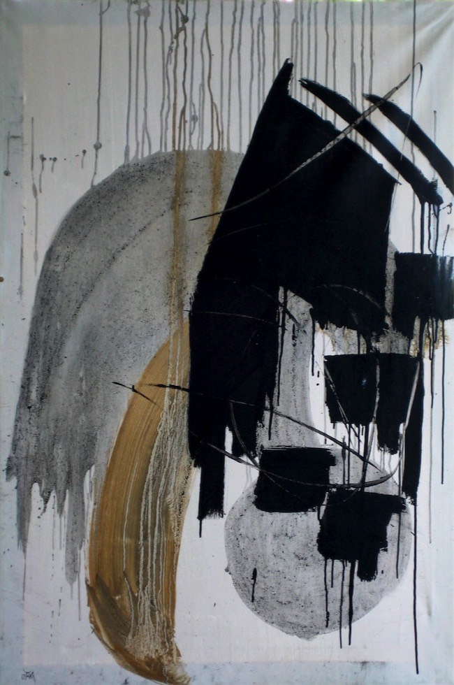 Mischtechnik auf Leinwand.