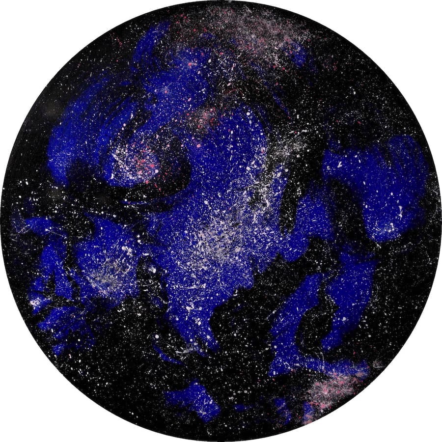 Mixed Media on canvas, 90 cm rund