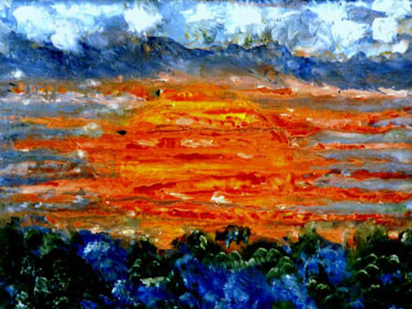 Midsommar, Öl auf Holz