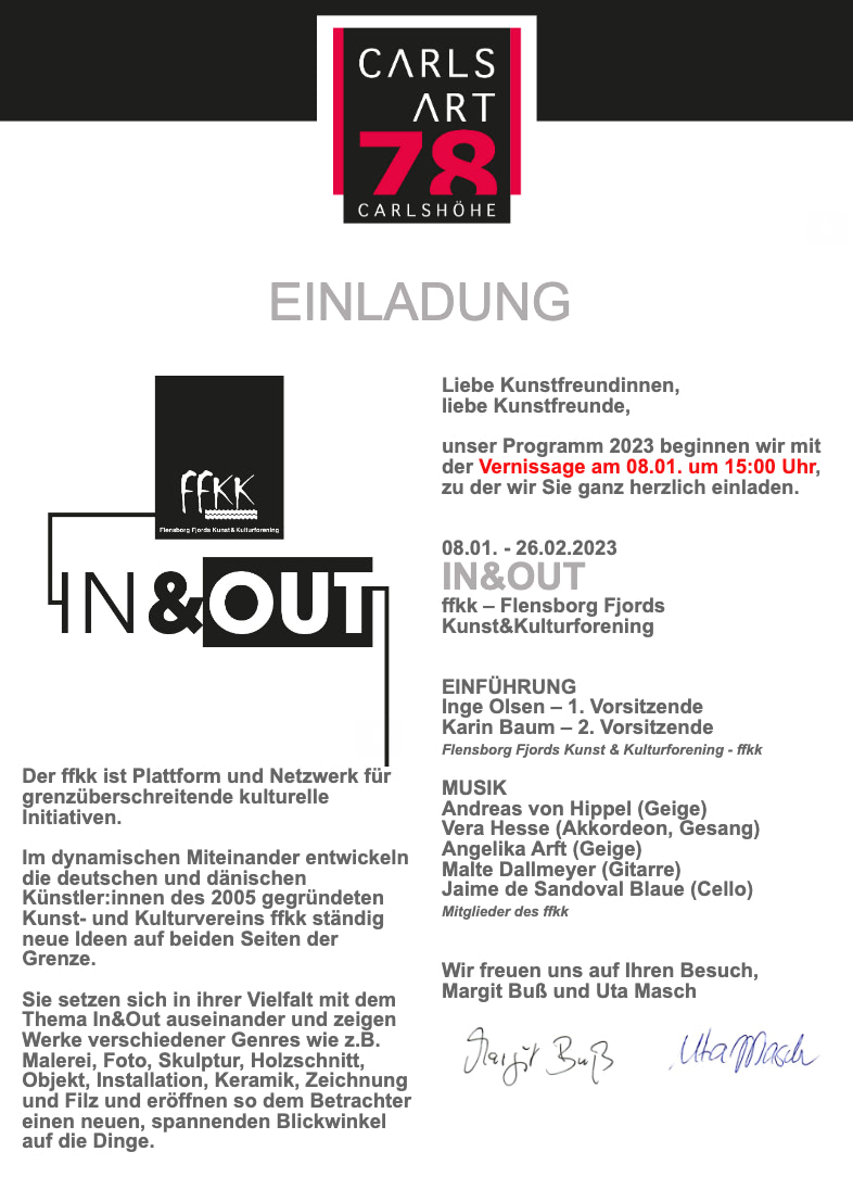 Einladung Carlsart78, 2023