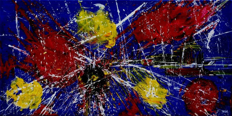 Ingrid-Johanna Koops, Phantastic Party, Oil on Canvas, 50 x 100 cm, 2012