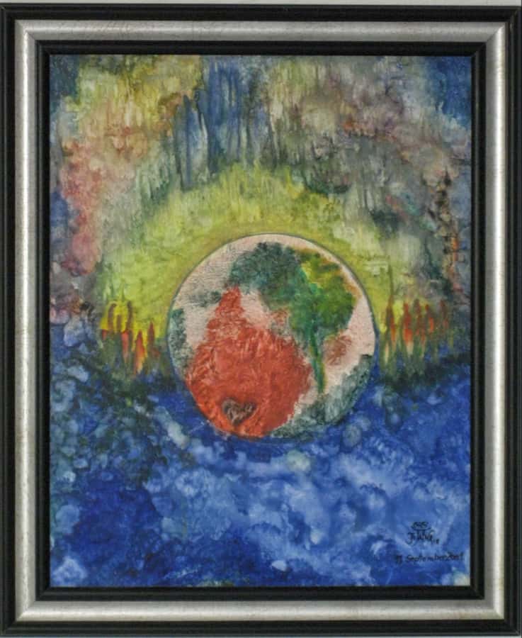 11. September 2001, 50x40 cm+Rahmen, Öl auf Holz